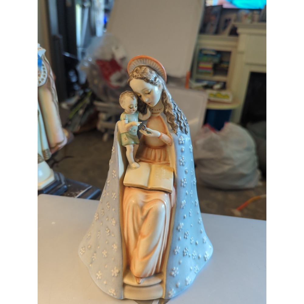Vintage Goebel Hummel Flower Madonna 10/1 West Germany Mary Child Figurine AS IS